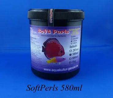 Soft Perls Spirulina das Softfutter für Guppys und Schwertträher in einer 580ml Dose